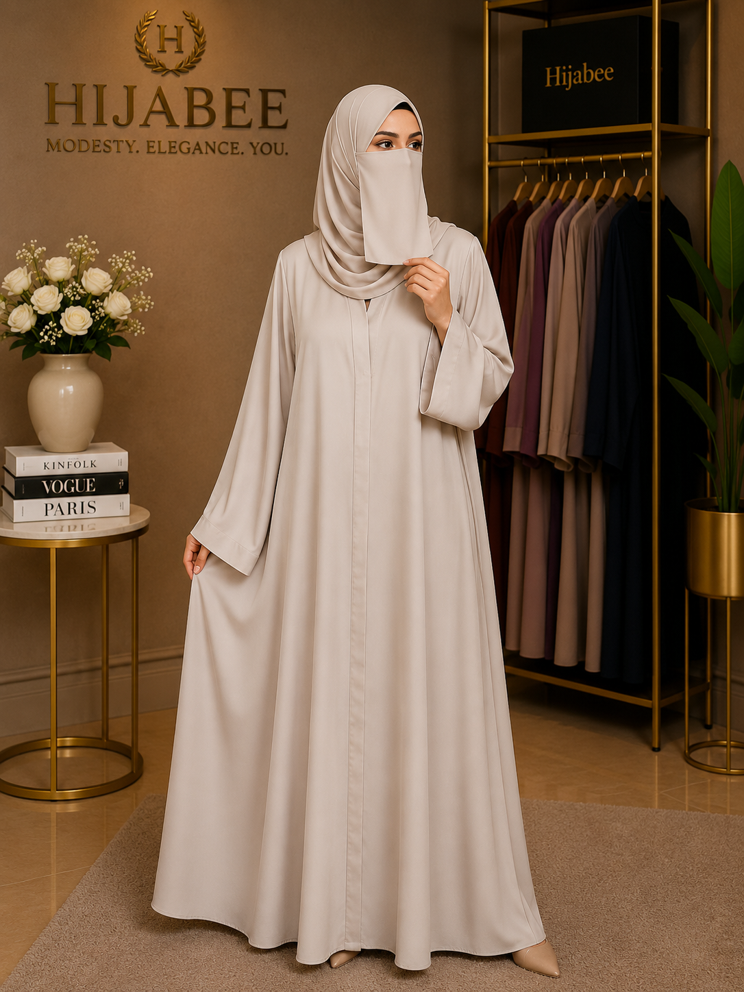TikTok Hareer Abaya with Attached Hijab & Niqab ā Soft Summer Fabric