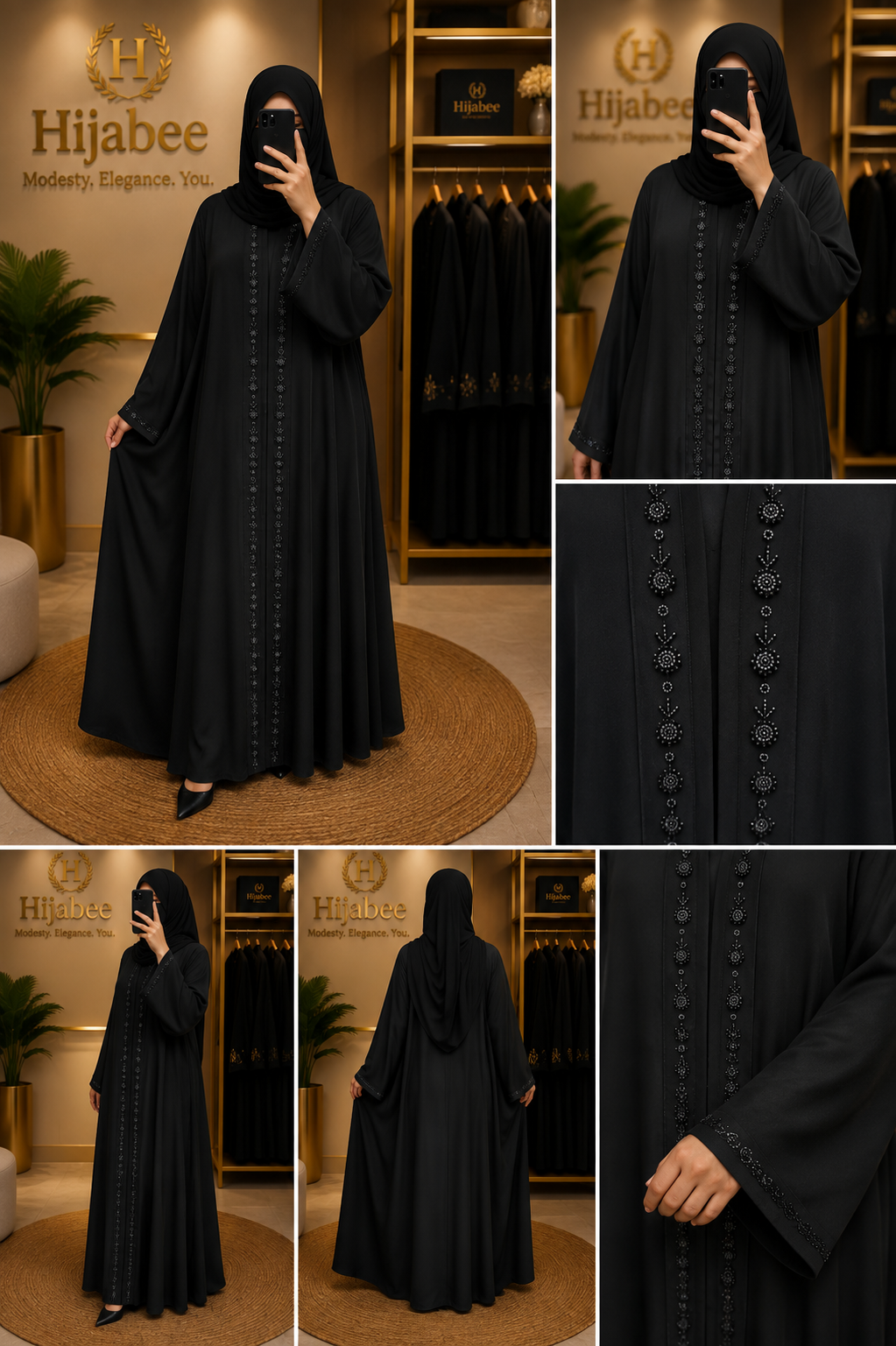 Zoya, Dubai Style Cut Dana Abaya – Premium Crinkle Zoom Nida