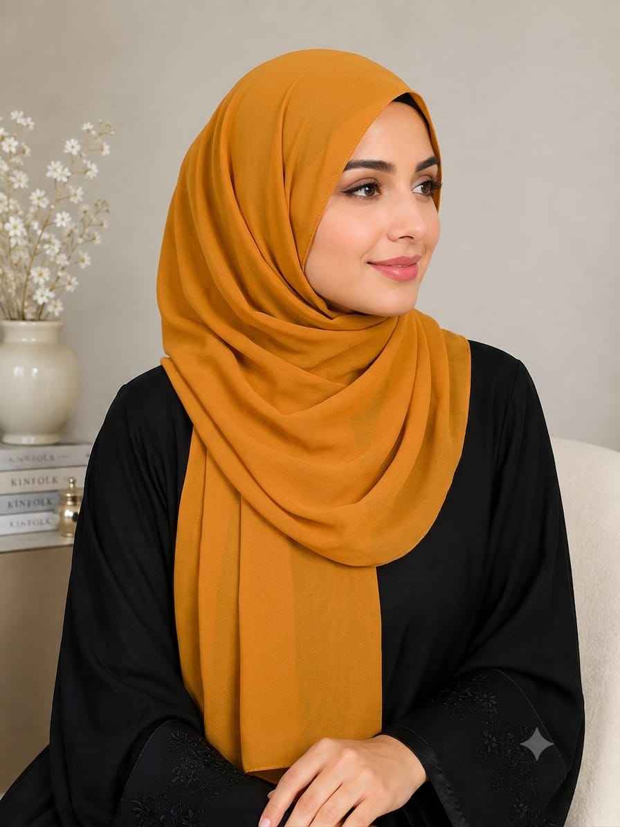 Premium China Chiffon Georgette Hijab – Soft & Elegant