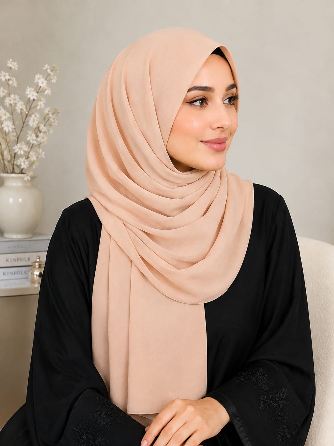 Premium China Chiffon Georgette Hijab – Soft & Elegant