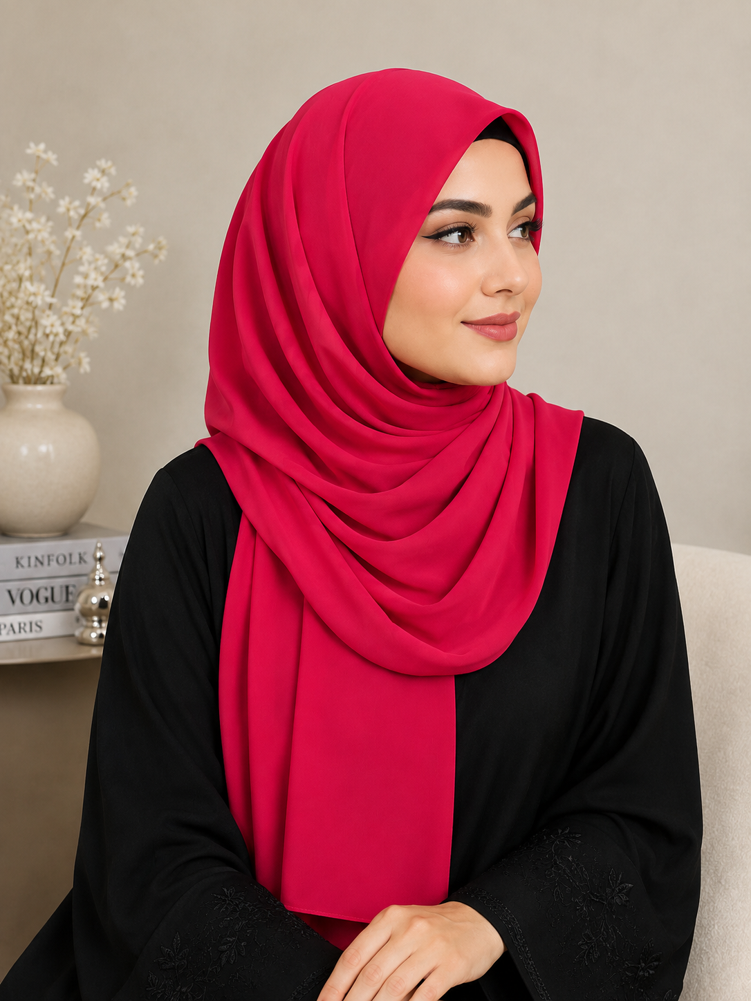 Premium China Chiffon Georgette Hijab – Soft & Elegant
