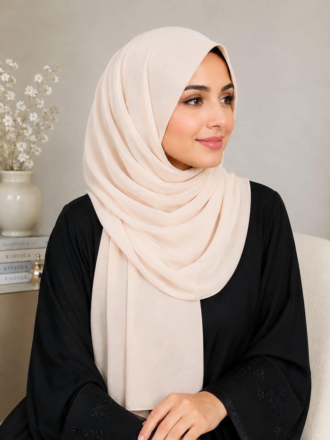 Premium China Chiffon Georgette Hijab – Soft & Elegant