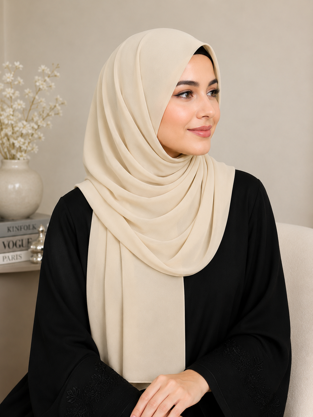 Premium China Chiffon Georgette Hijab – Soft & Elegant
