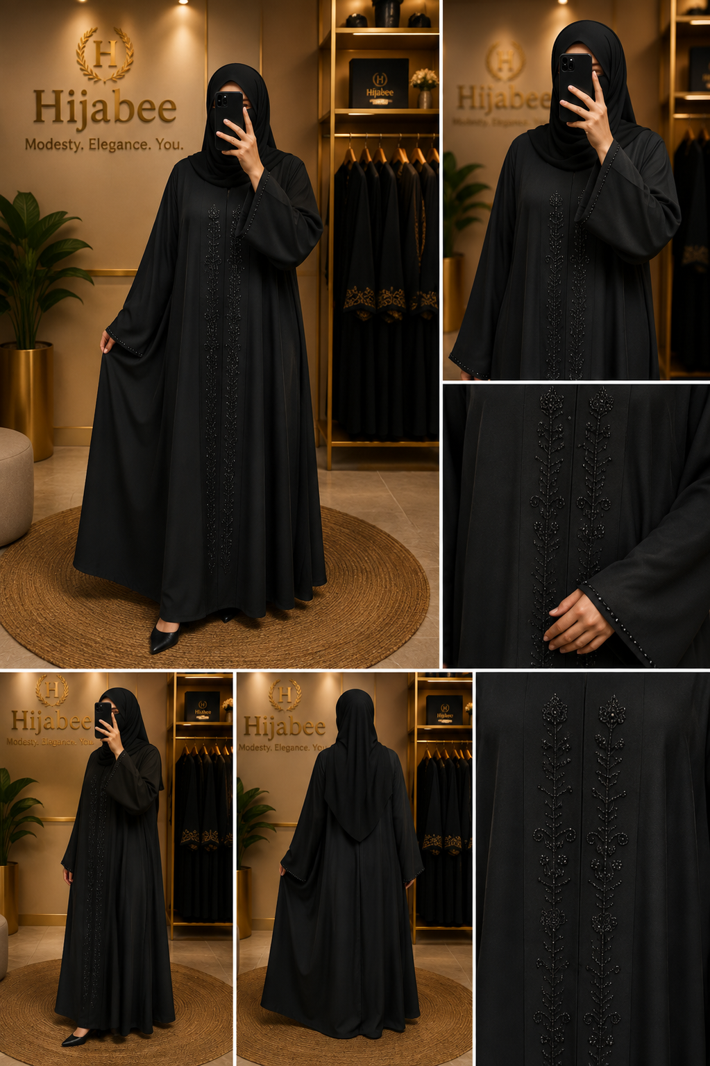 Zoya, Dubai Style Cut Dana Abaya – Premium Crinkle Zoom Nida