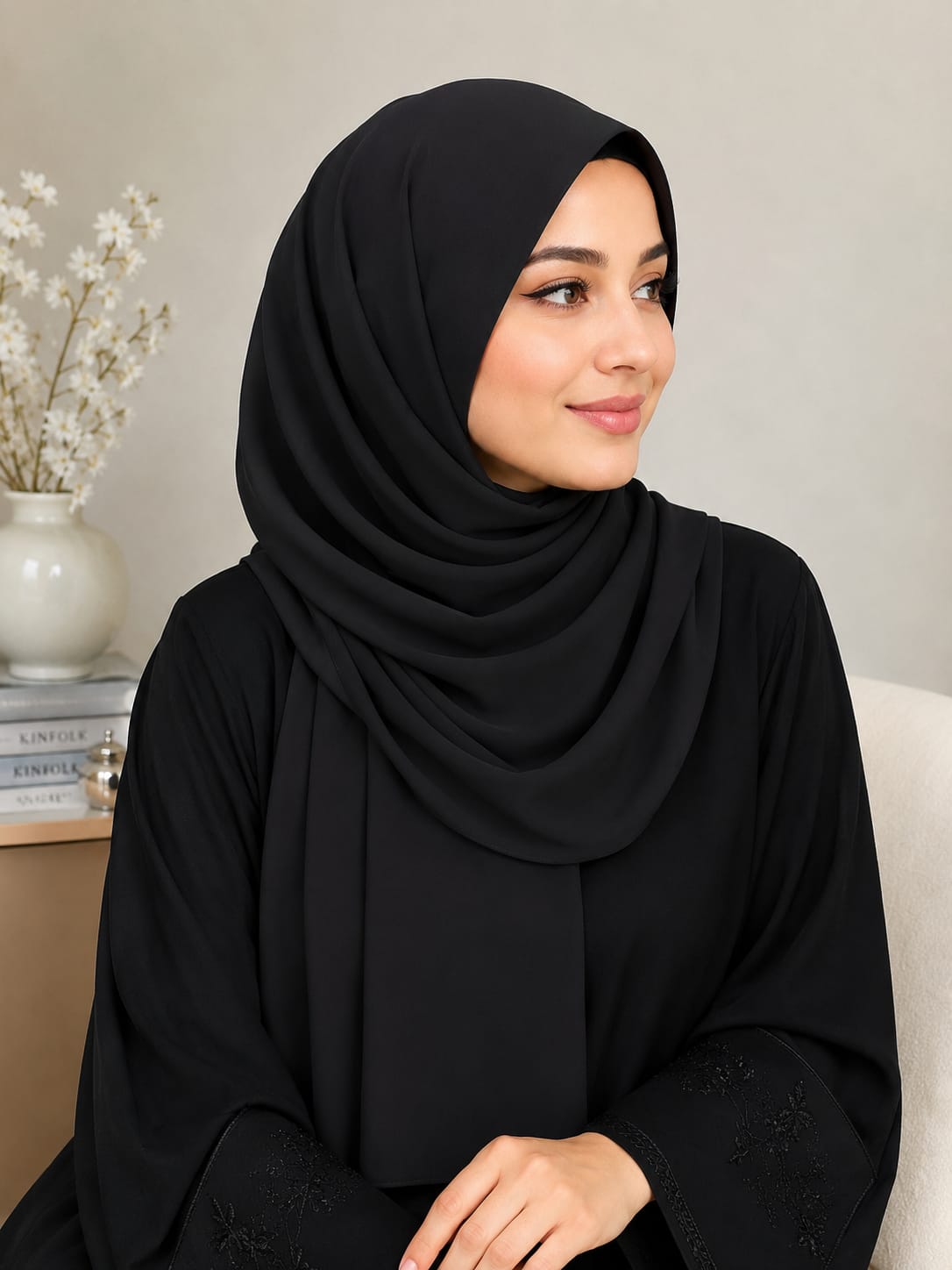 Premium China Chiffon Georgette Hijab – Soft & Elegant