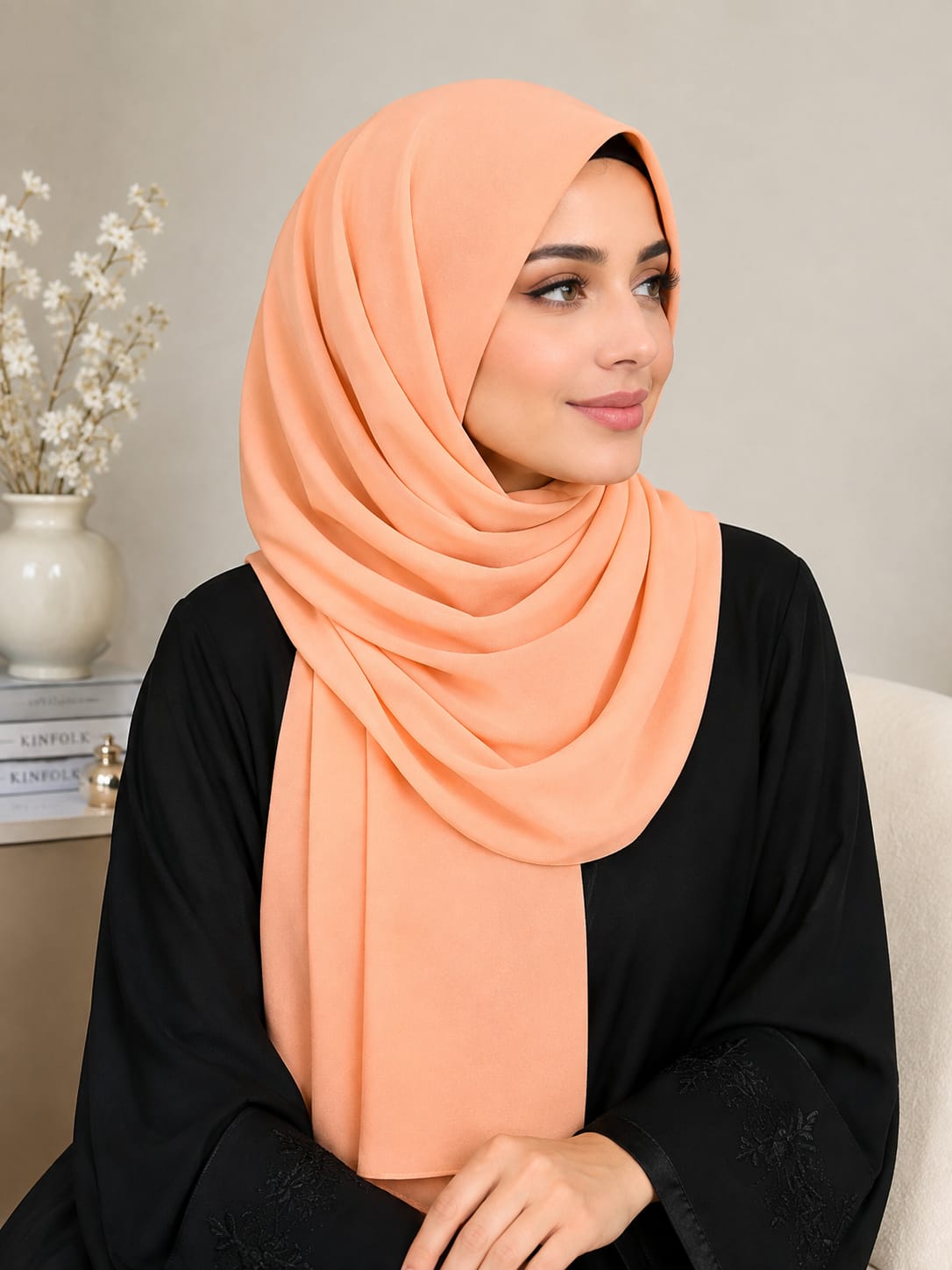 Premium China Chiffon Georgette Hijab – Soft & Elegant