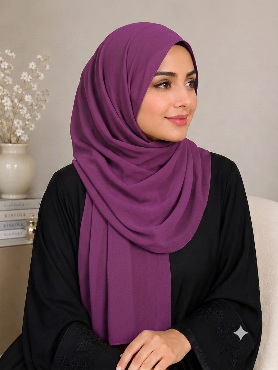 Premium China Chiffon Georgette Hijab – Soft & Elegant