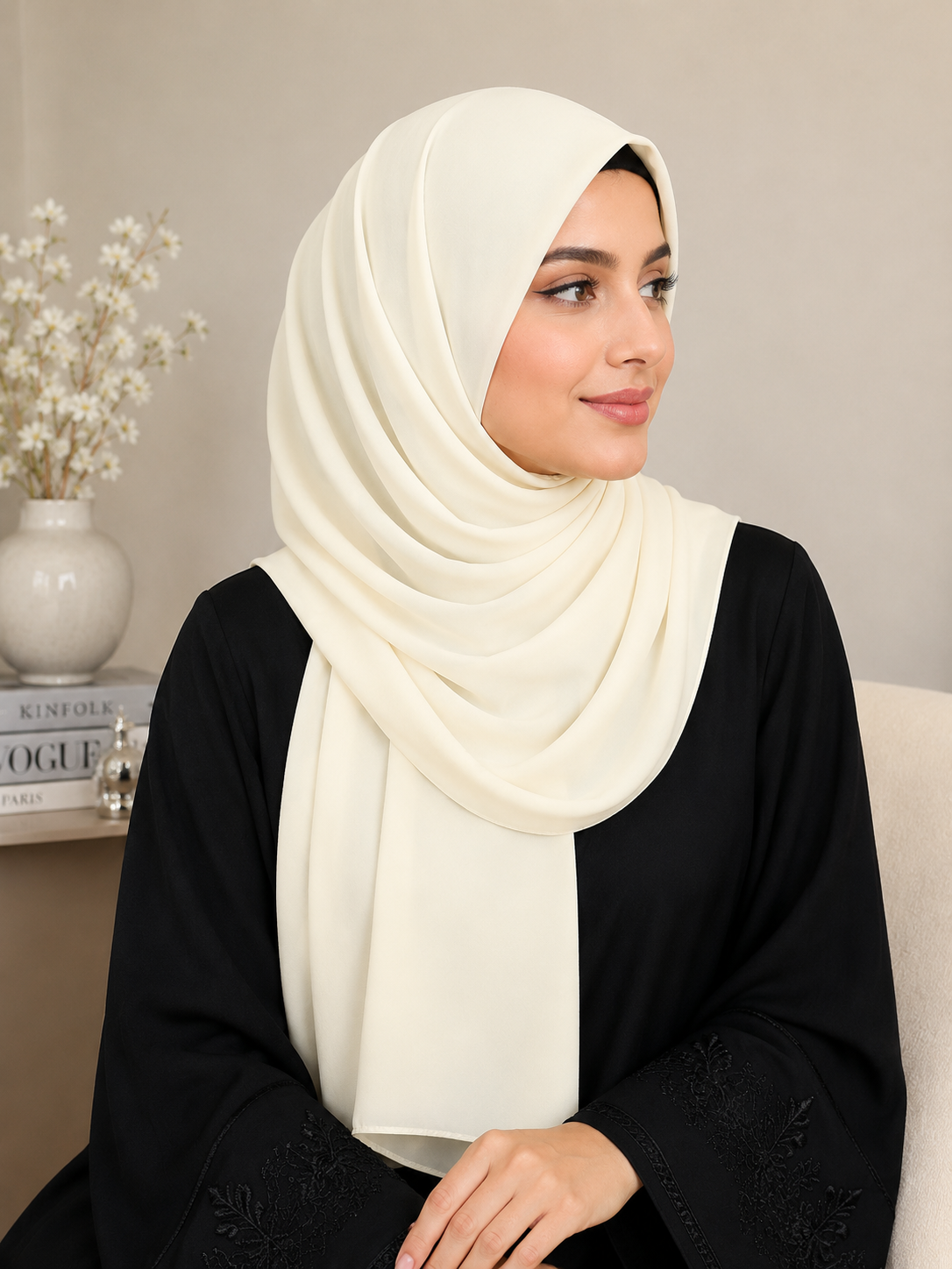 Premium China Chiffon Georgette Hijab – Soft & Elegant