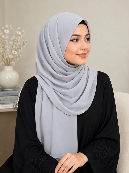 Premium China Chiffon Georgette Hijab – Soft & Elegant
