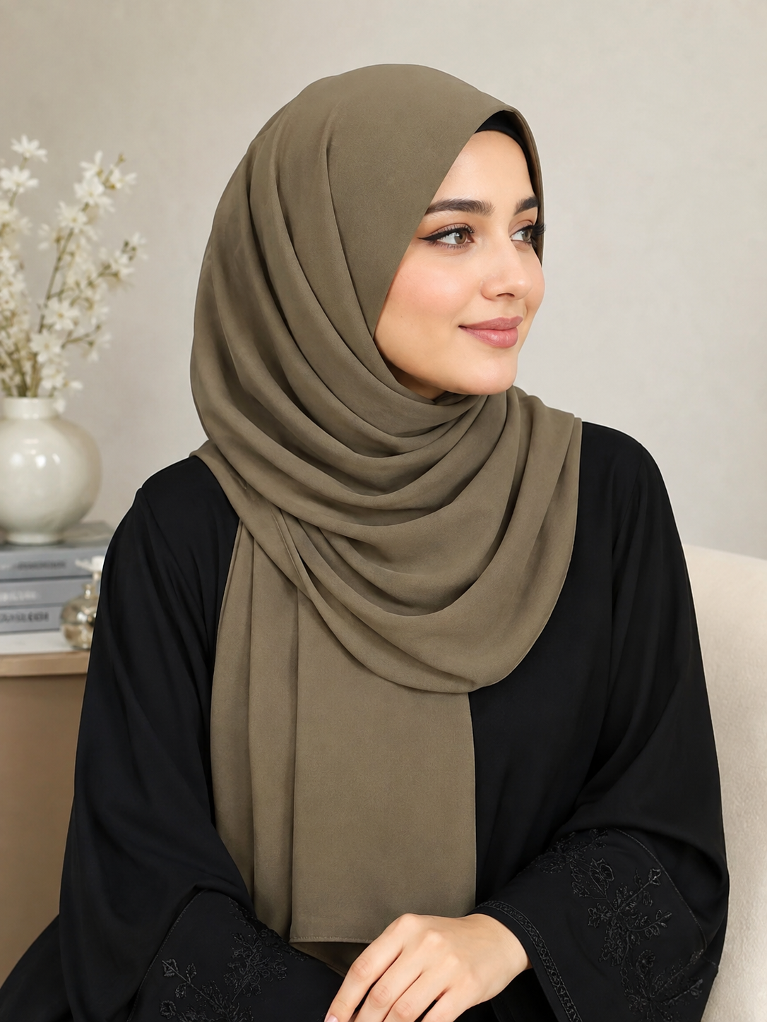 Premium China Chiffon Georgette Hijab – Soft & Elegant